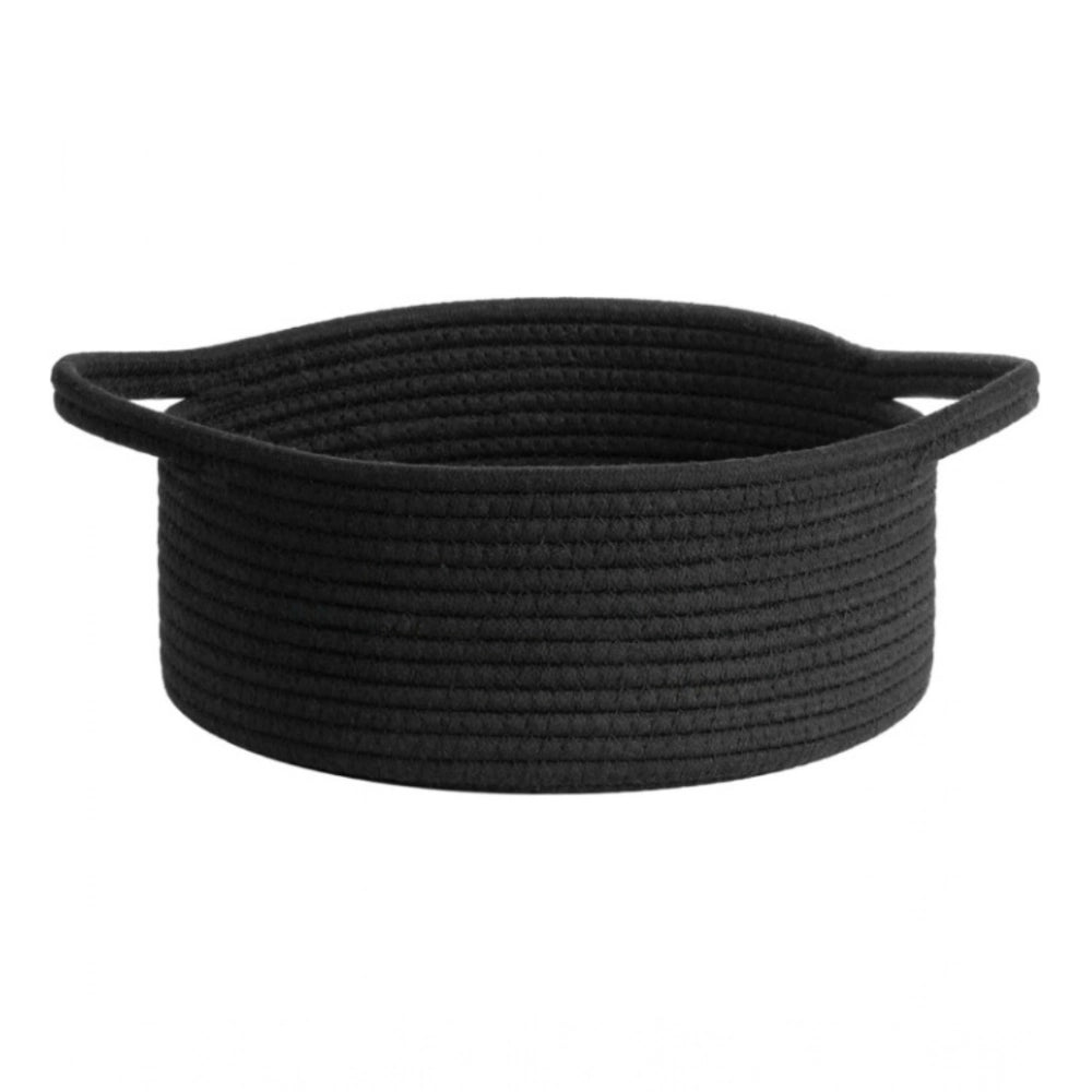 Generic Cotton 8x3 Inch Round Bedside Organizer With Out Lid (Black) Secondary image