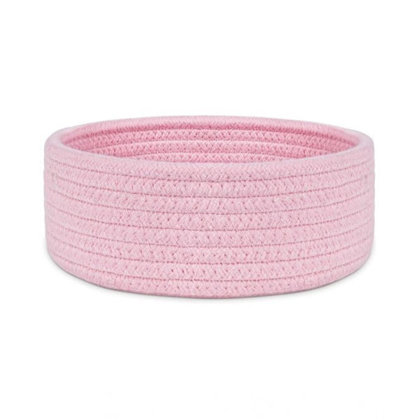 Generic Cotton 8x3 Inch Round 1 Pcs Bedside Organizer With Out Lid (Pink)
