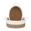 Generic Cotton White Basket 2 Pcs Storage Basket For Clothes (Beige-White)