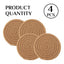 Generic Cotton Pack Of_2 Rope Drink Coasters 4 Pcs Set (Beige)