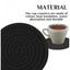 Generic Cotton Pack Of_2 Rope Drink Coasters 4 Pcs Set (Black)