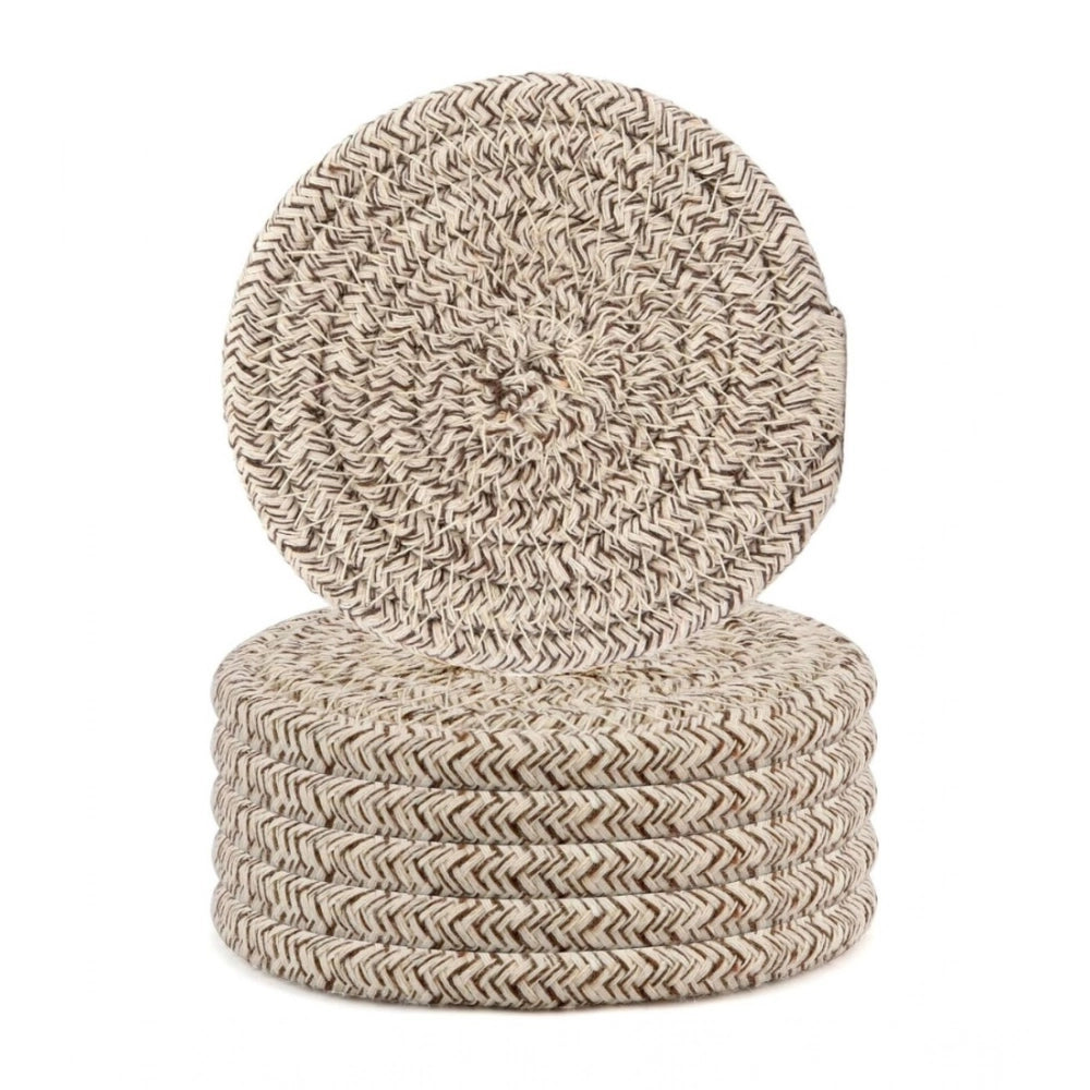 Generic Cotton Rope Drink Coasters 6 Pcs Set (Mix) Secondary image
