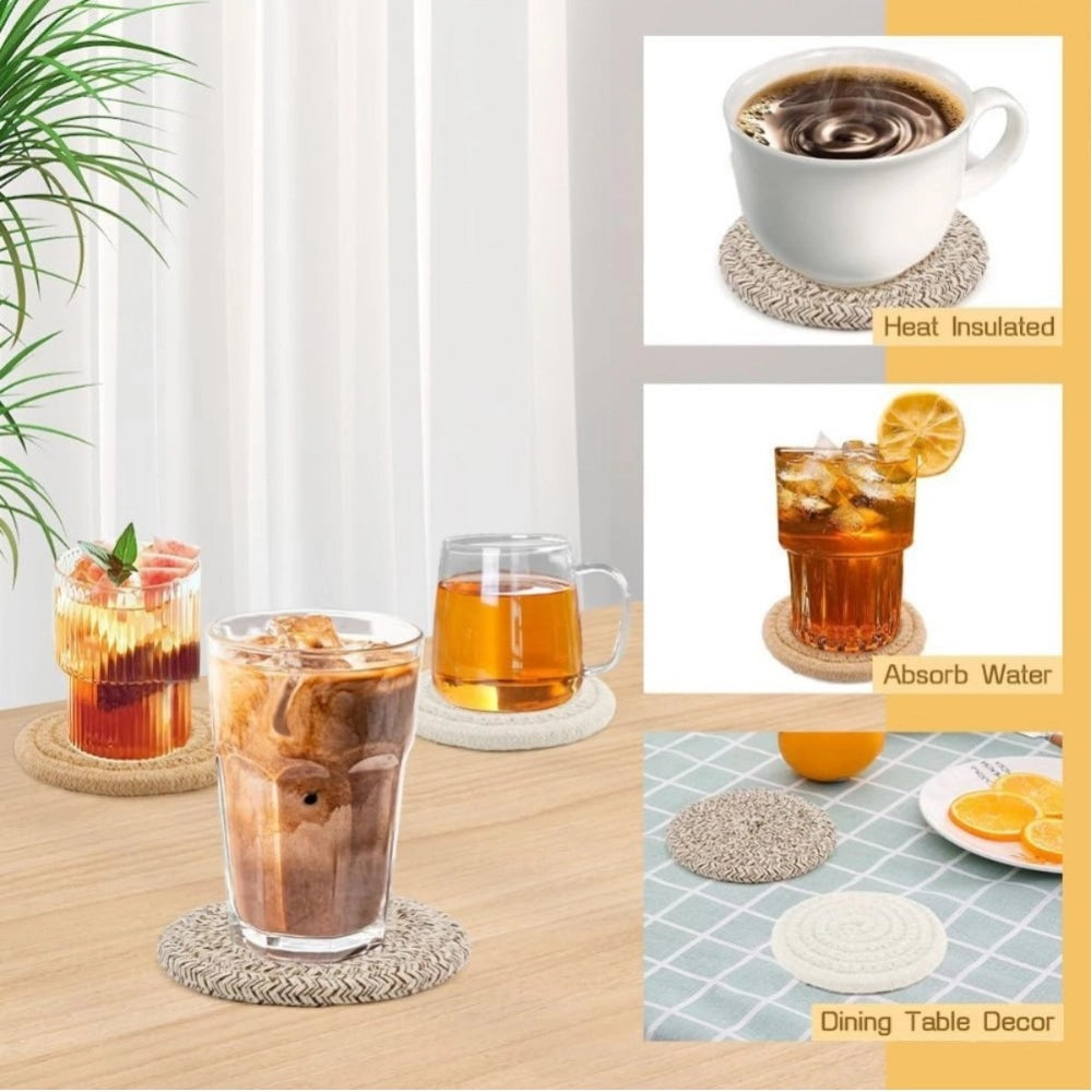 Generic Cotton Rope Drink Coasters 6 Pcs Set (Mix) Main image