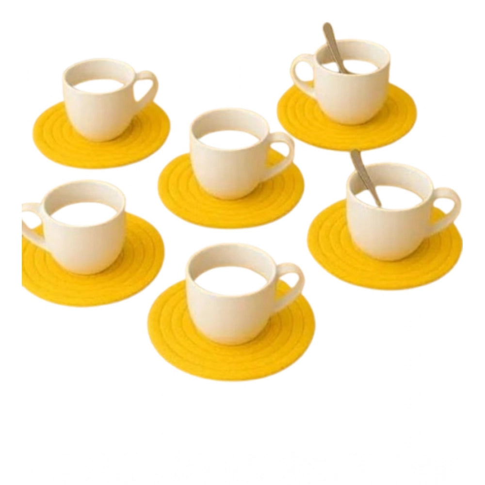 Generic Cotton Rope Drink Coasters 6 Pcs Set (Yellow) Main image