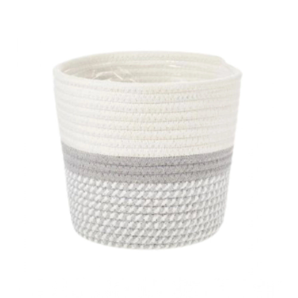 Generic Cotton Flower Pot With Out Lid (Gray-White) Secondary image