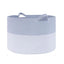 Generic Cotton Pack Of_1 16x14 Inch Storage Basket For Clothes With Out Lid (Blue-White)