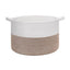 Generic Cotton Pack Of_1 16x14 Inch Storage Basket For Clothes With Out Lid (Kidi-White)