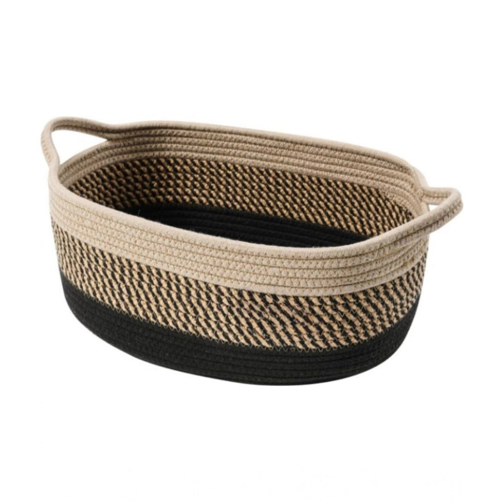 Generic Cotton Pack Of_1 Baby Basket 15x6 Inch Storage Basket For Clothes (Brown) Secondary image