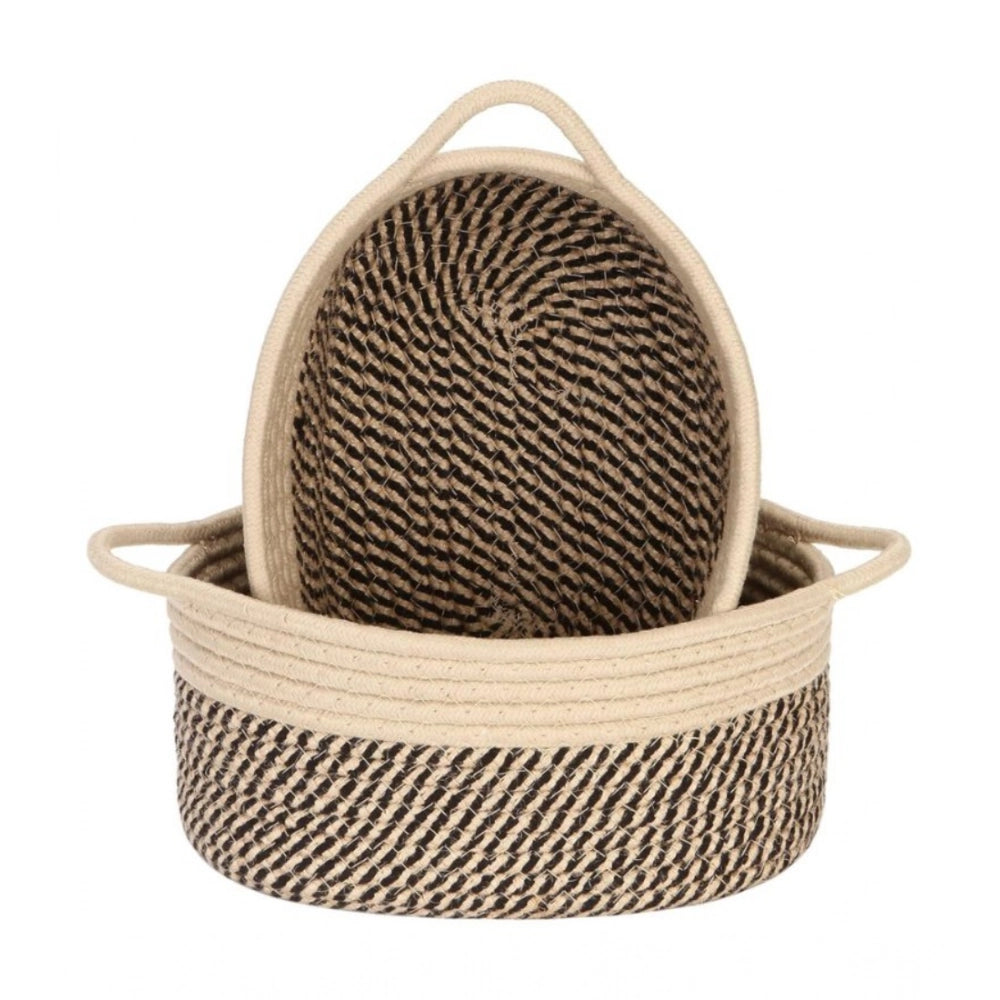Generic Cotton Basket 2 Pcs Storage Basket For Clothes (Brown) Main image