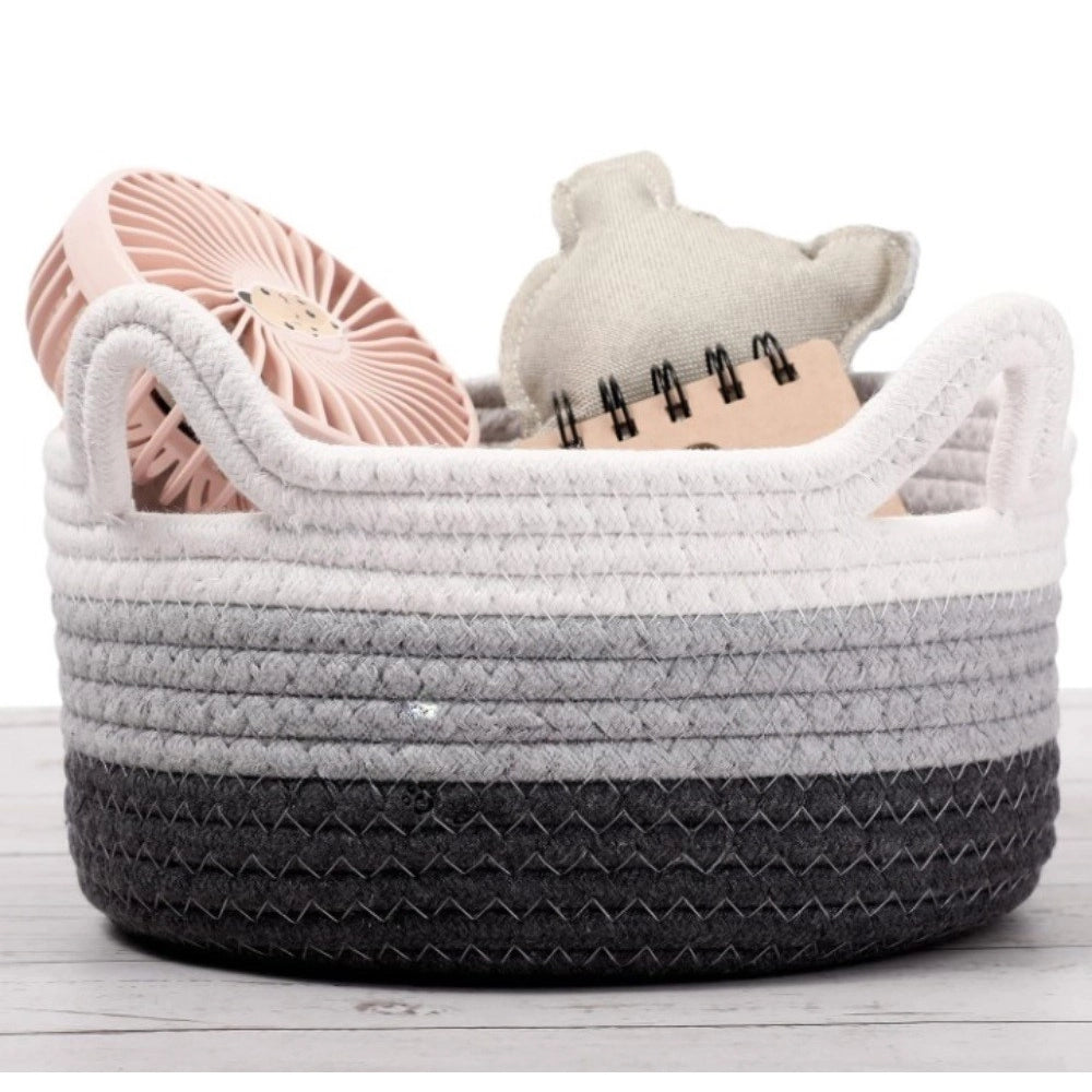 Generic Cotton Pack Of_1 Cat Basket 8x4 Inch Storage Basket For Clothes (Multicolor) Secondary image