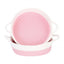 Generic Cotton White Basket 2 Pcs Storage Basket For Clothes (Pink-White)