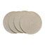 Generic Cotton Dining Table Round Placemat Mats Set of 4 (Beige-White)