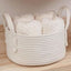 Generic Cotton Pack Of_1 Basket 7x5 Inch Storage Basket For Clothes (White)