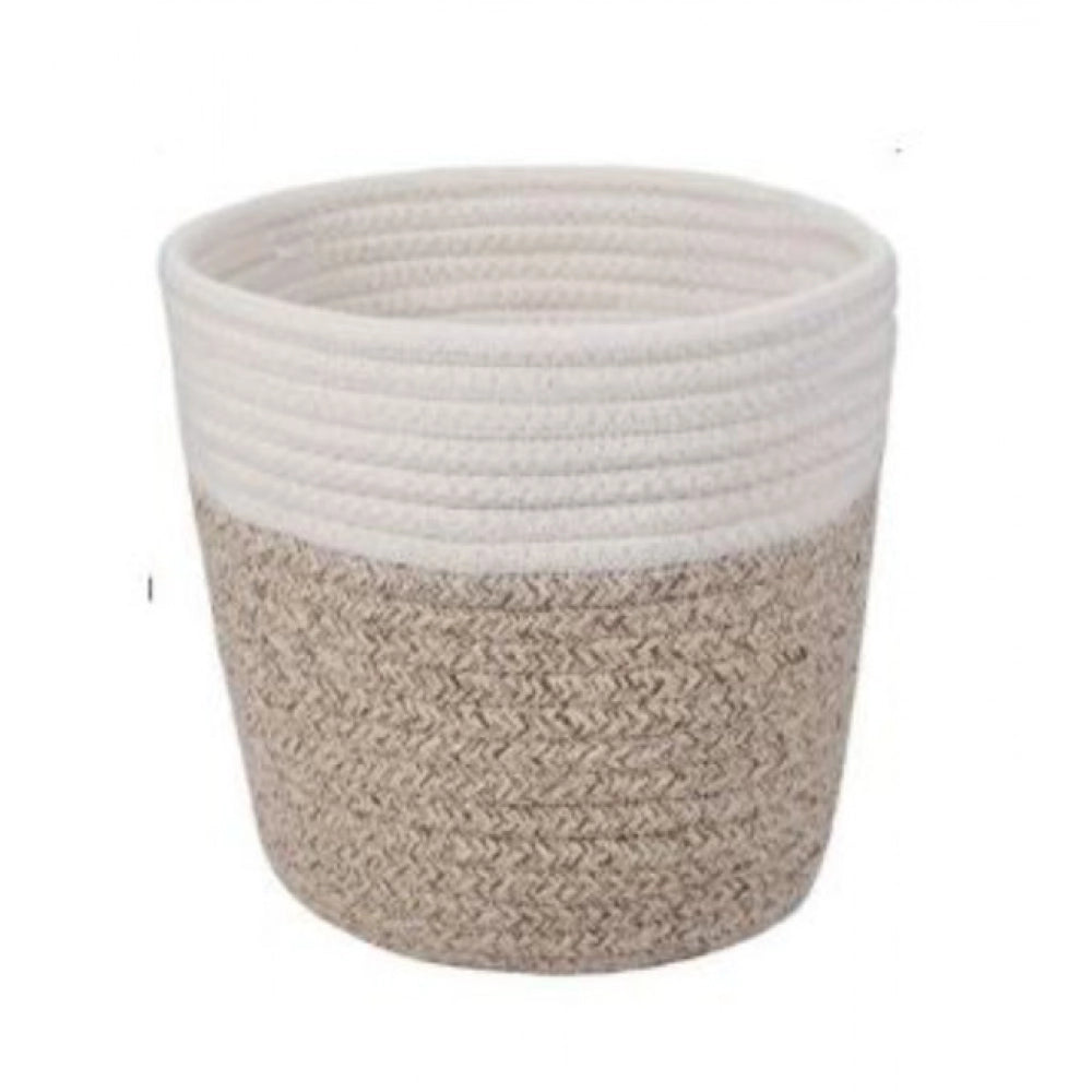 Generic Cotton Flower Pot With Out Lid (White-Kidi) Secondary image