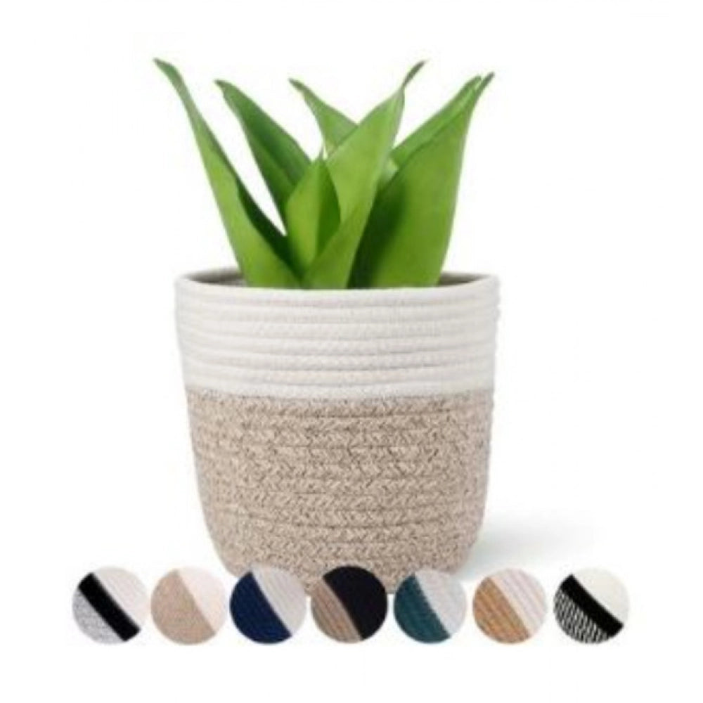 Generic Cotton Flower Pot With Out Lid (White-Kidi) Main image