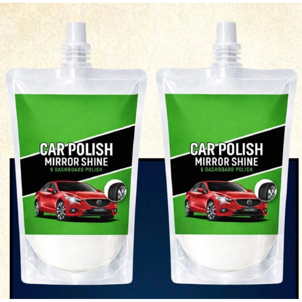 Generic Pack of 2 Car and Bike Polish Mirror Shine Liquid Pouches 100 ML Main image