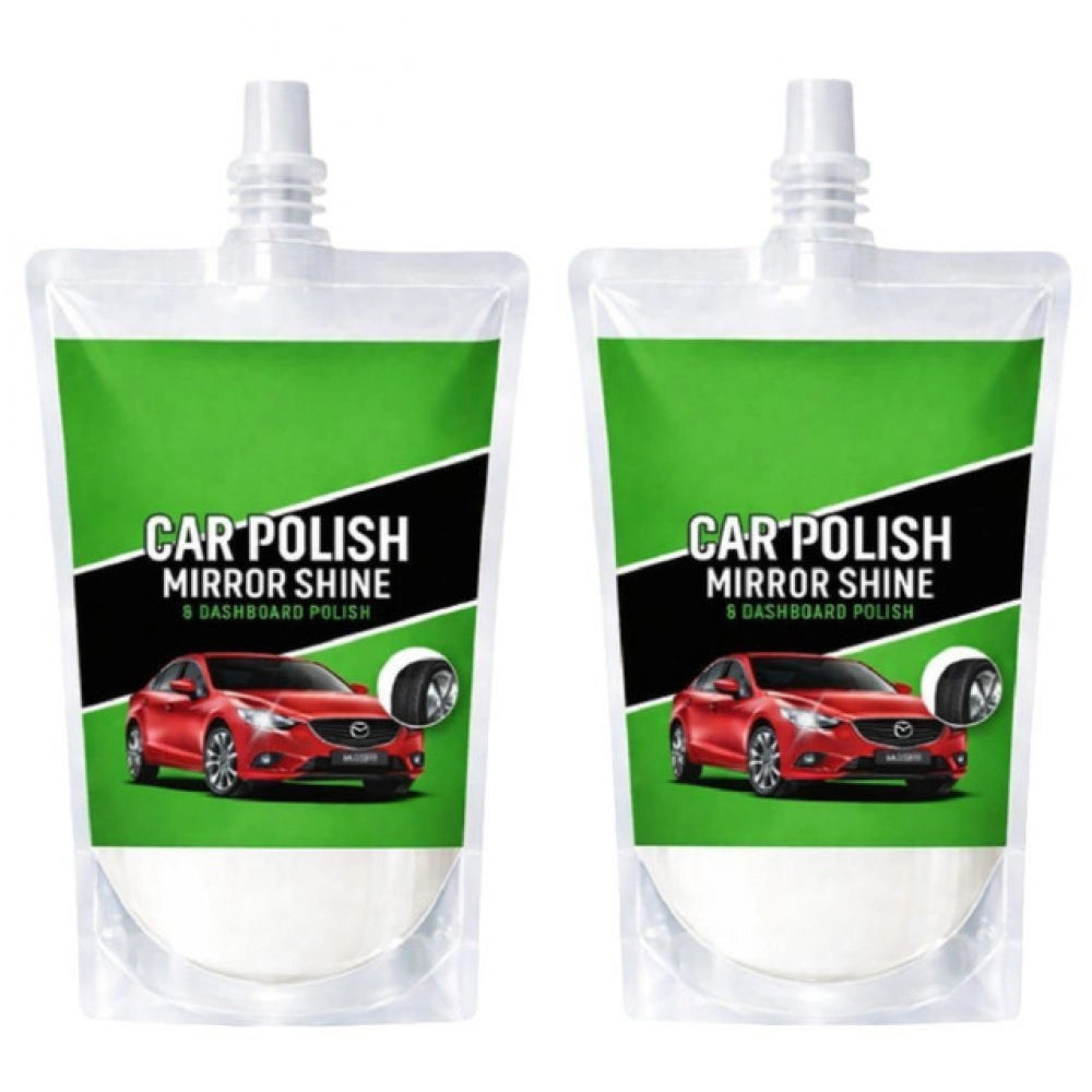Generic Pack of 2 Car and Bike Polish Mirror Shine Liquid Pouches 100 ML Secondary image