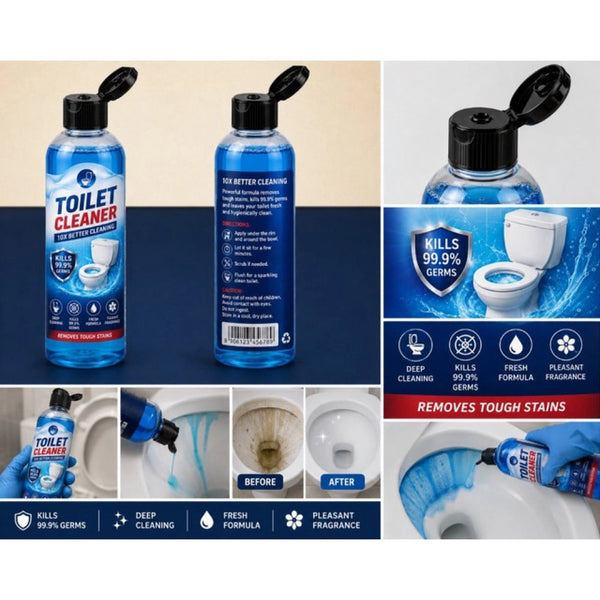 Generic Pack of 2 Ultra Clean Toilet Cleaner Gel Bottles 100 ML