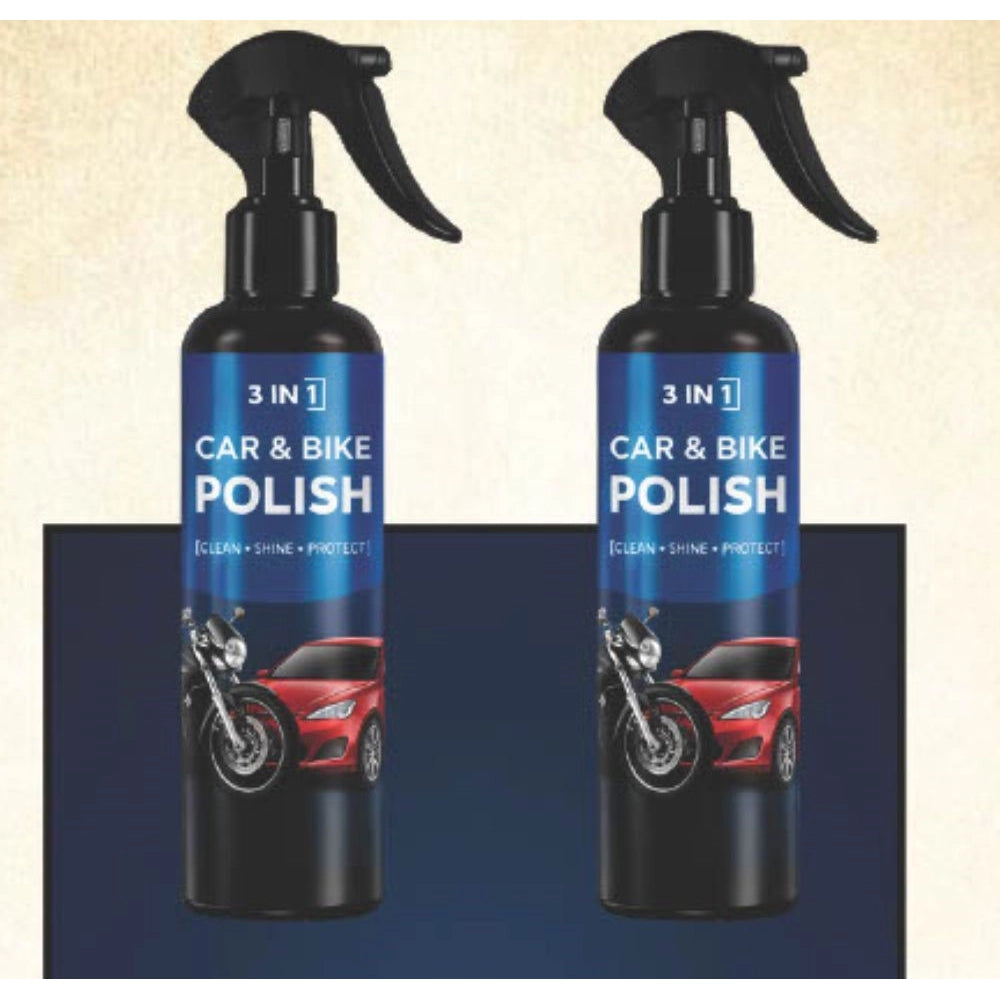 Generic Pack of 2 3-in-1 Car and Bike Polish Spray Bottles 100 ML Main image
