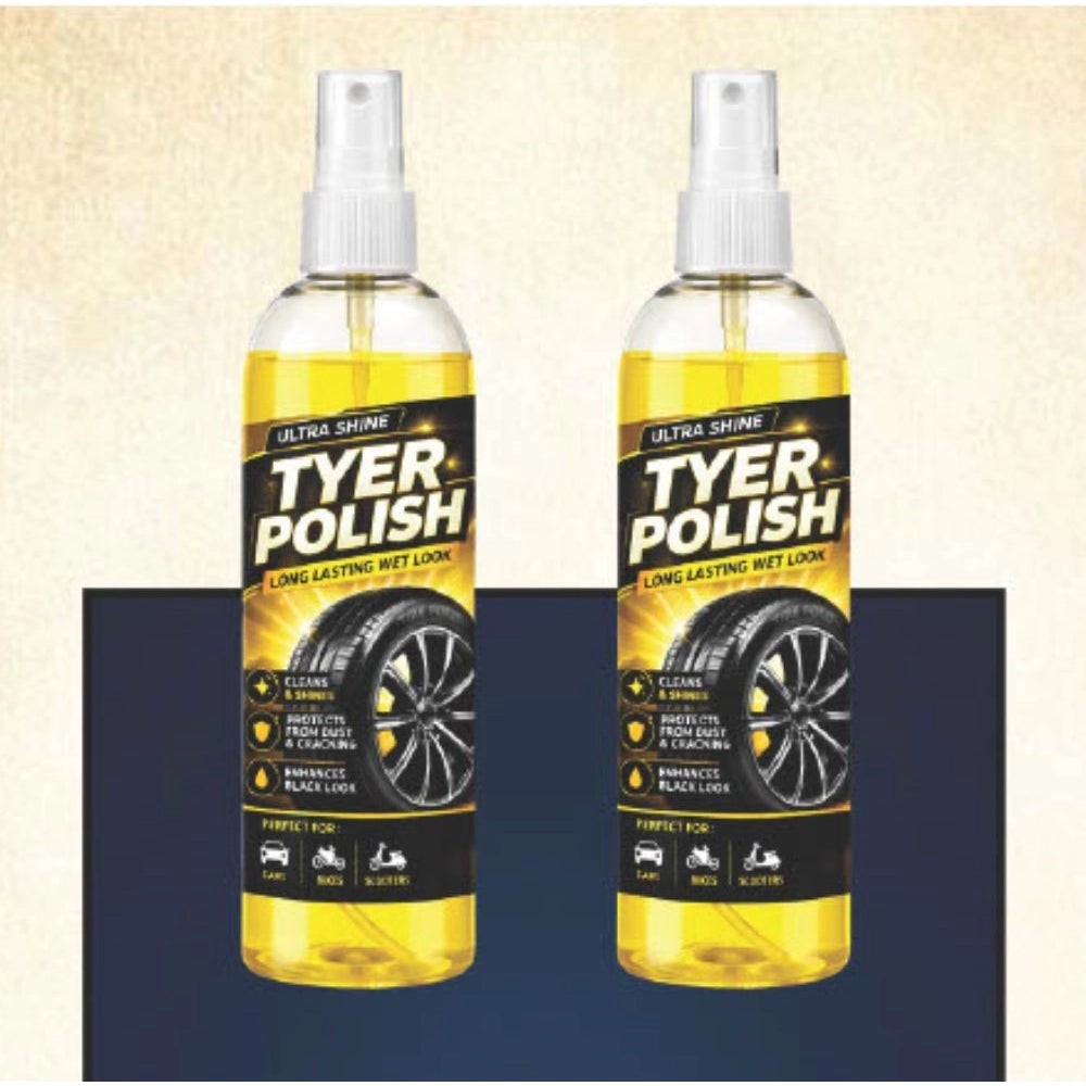 Generic Pack of 2 Deep Black Tyer Polish Liquid Spray Bottle 100 ML Main image