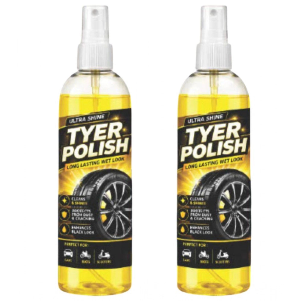 Generic Pack of 2 Deep Black Tyer Polish Liquid Spray Bottle 100 ML Secondary image