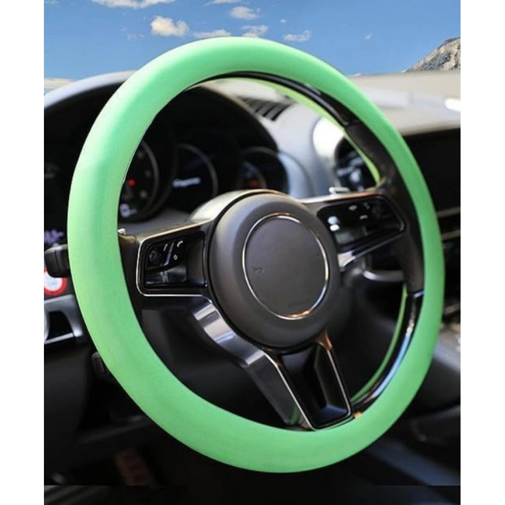 Generic Pack of 2 Universal Soft Silicone Steering Wheel Cover (Green) Main image
