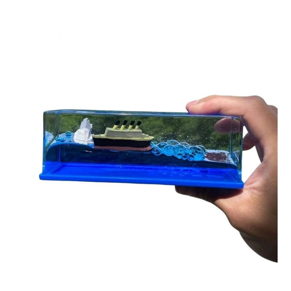 Generic Decorative Liquid Wave Cruise Ship (Blue) Secondary image