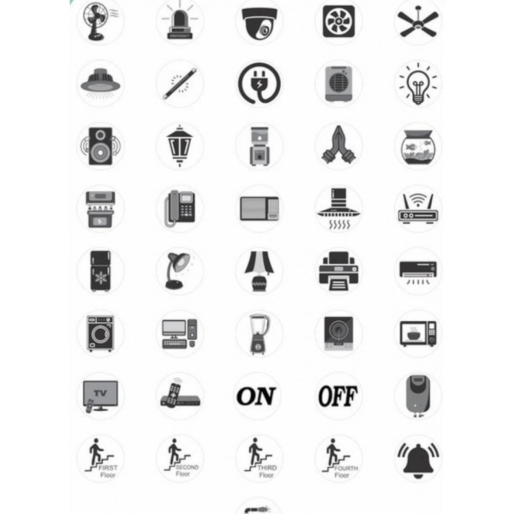 Generic Pack of 3 Switch Board Sticker (Black) Secondary image