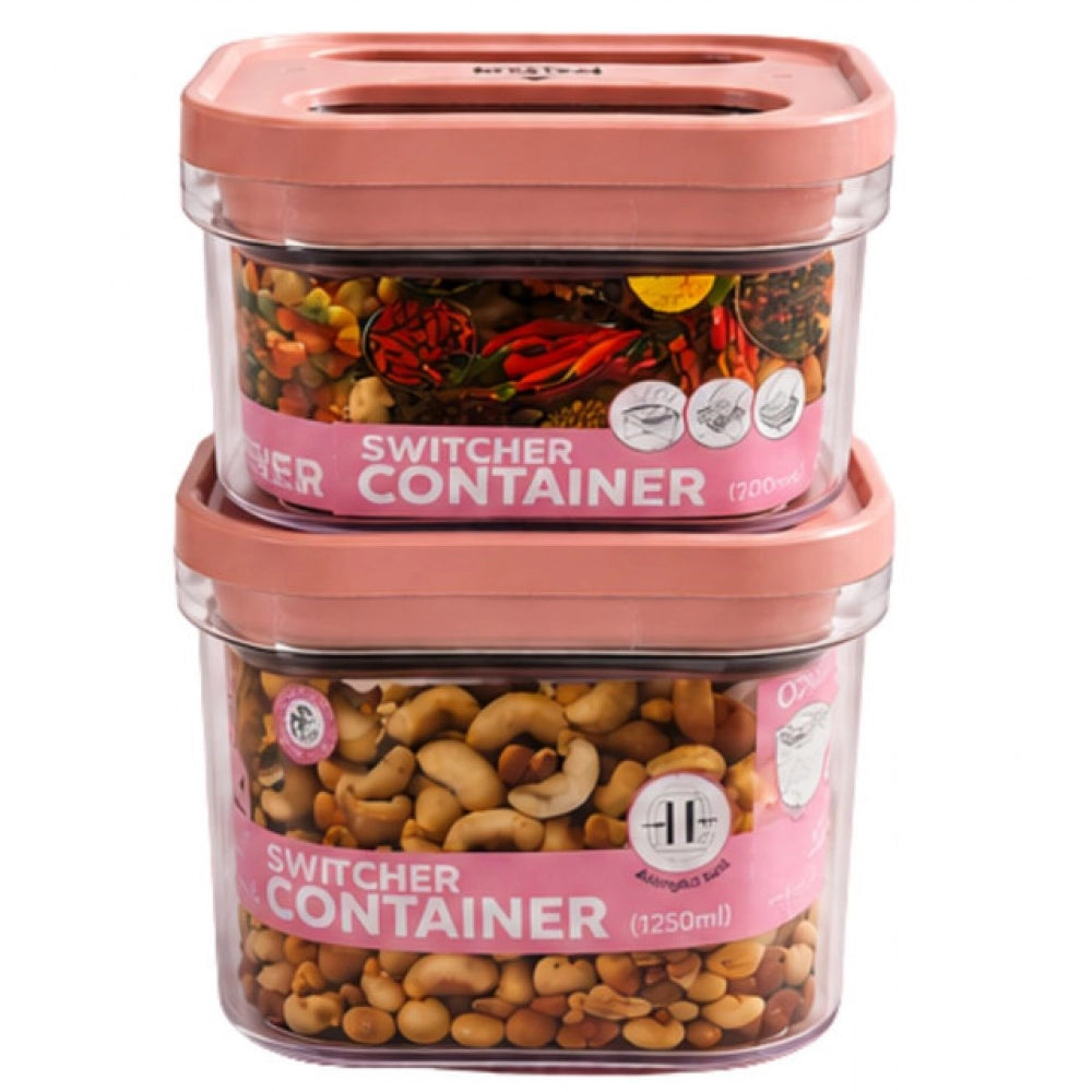 Generic Pack of 2 Switchers Airtight Storage Container Set 1250 ML (Pink) Secondary image