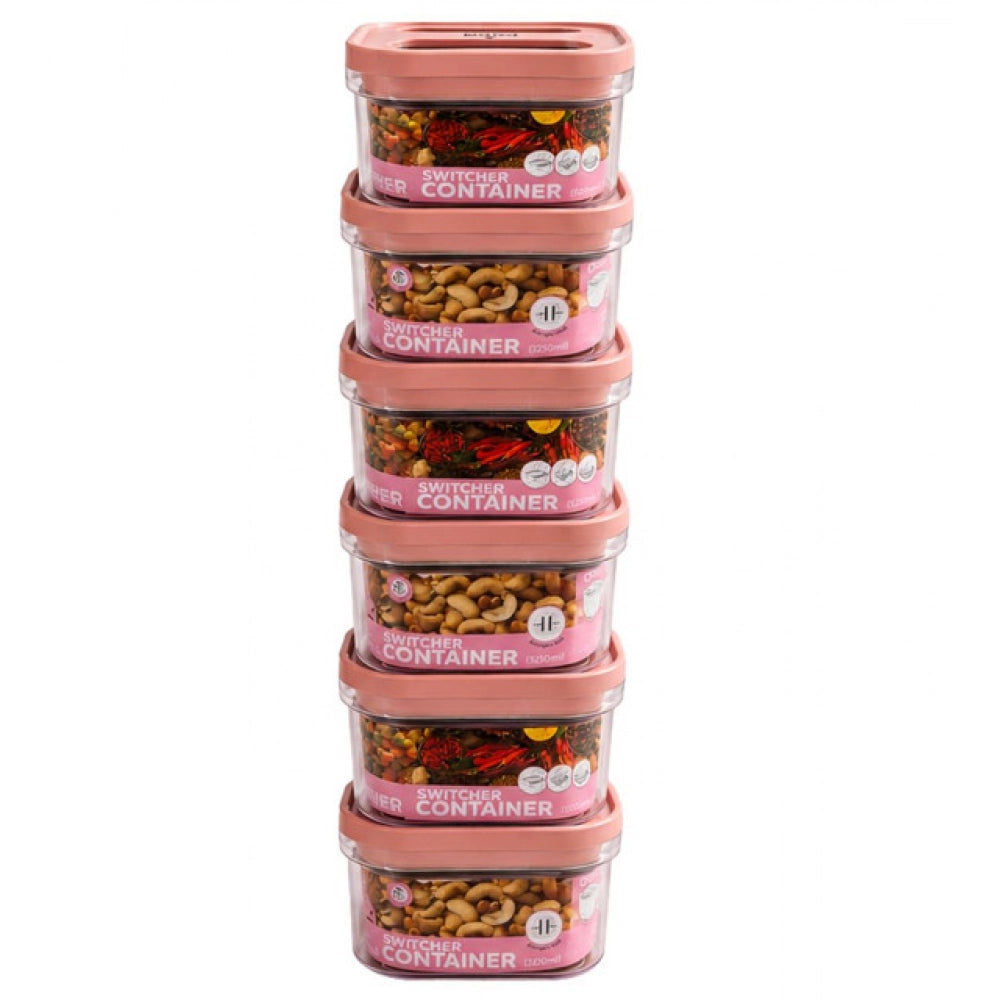 Generic Pack of 6 Switchers Airtight Storage Container Set 1250 ML (Pink) Secondary image