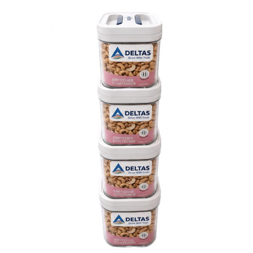 Generic Pack of 4 Switchers Airtight Storage Container Set 1250 ML (White) Secondary image