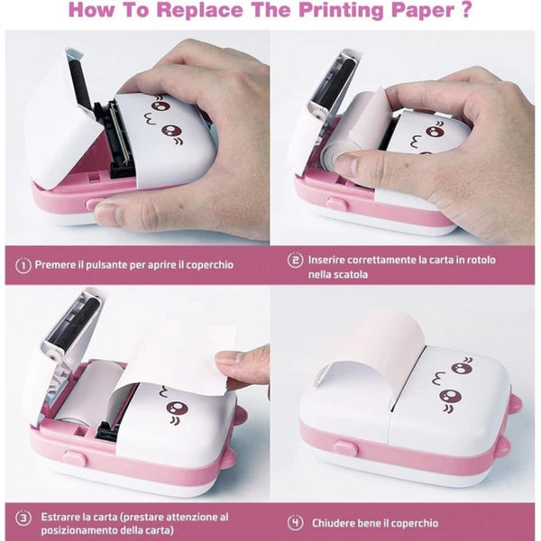 Generic Mini Printer (Pink-White)