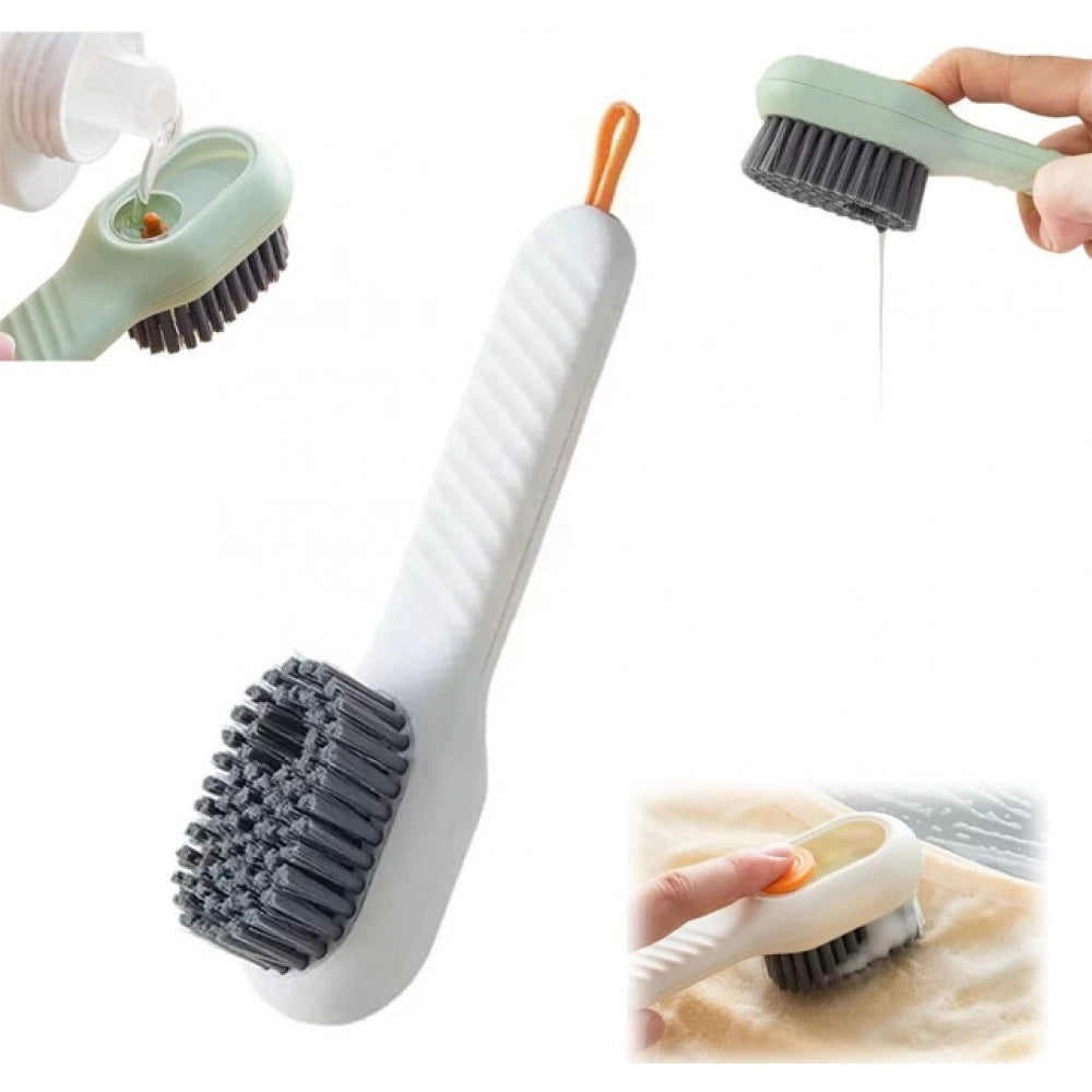 Generic Pack of 3 Soap Dispensing Cleaning Brush (Multicolor) Main image