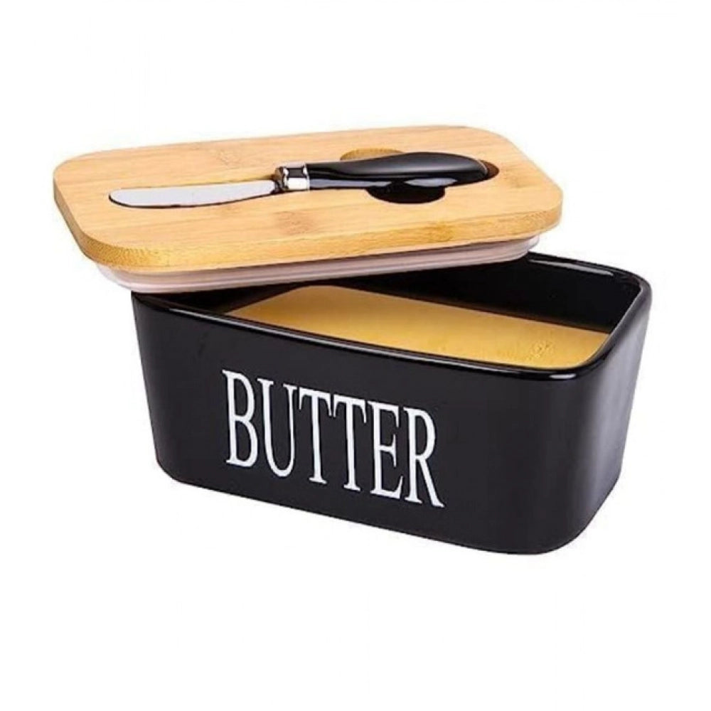 Generic Ceramic Butter Box (Black) Secondary image