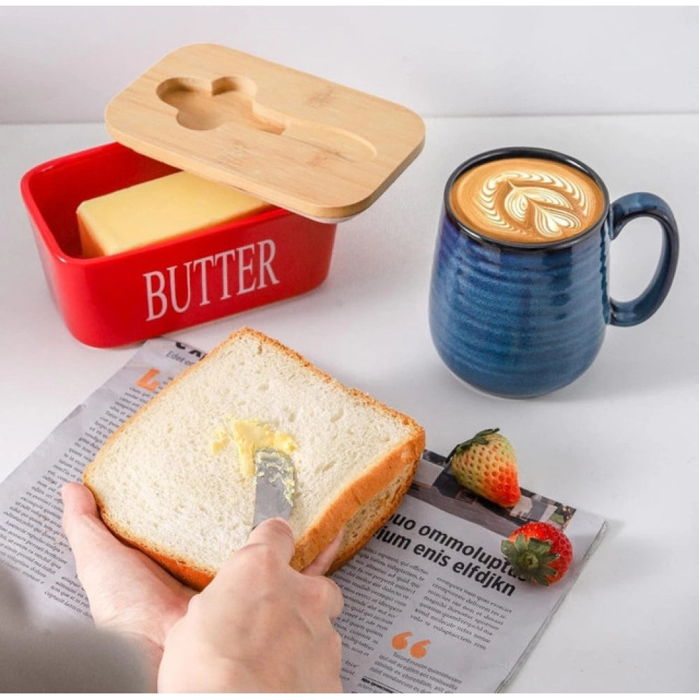 Generic Ceramic Butter Box (Red) Main image