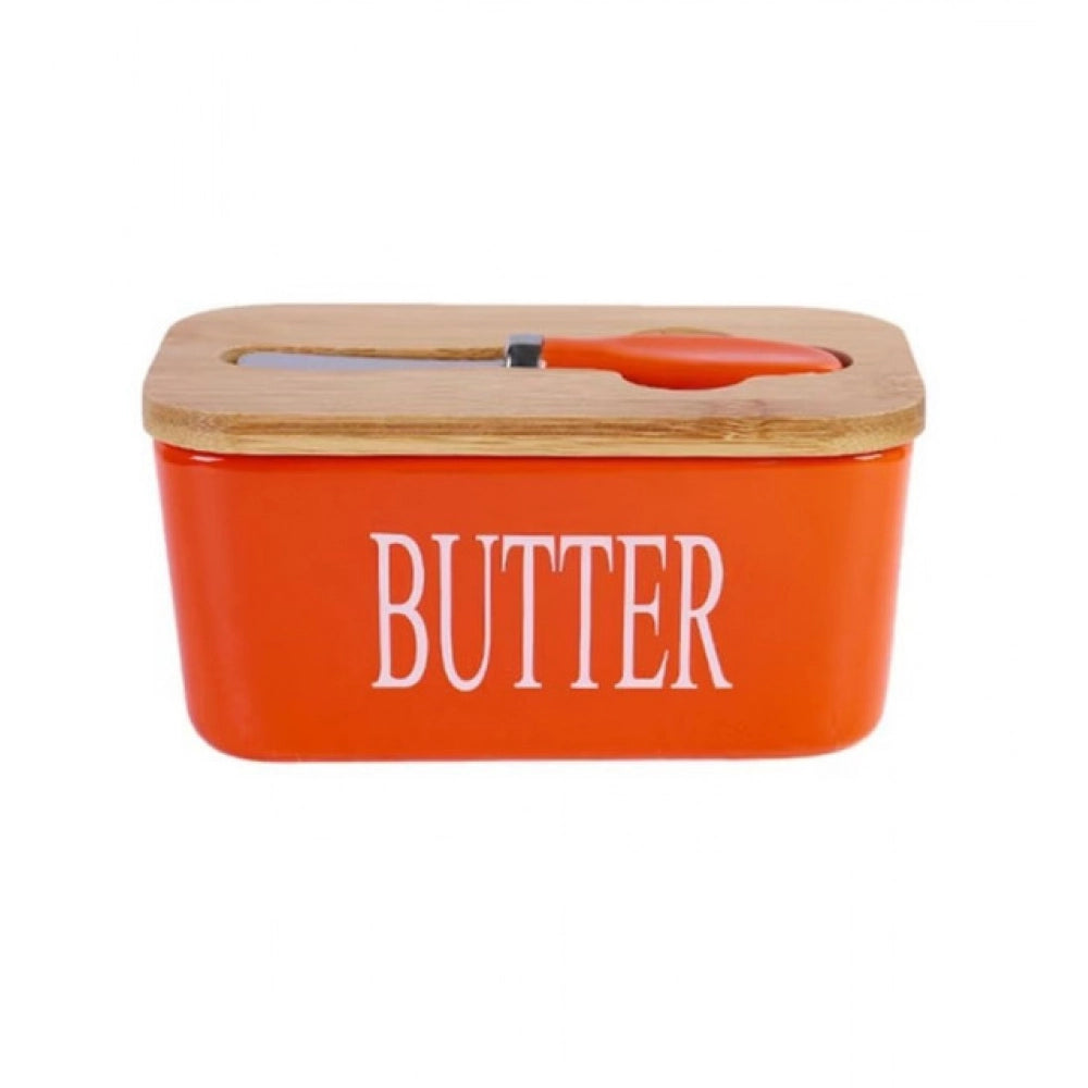 Generic Ceramic Butter Box (Orange) Secondary image