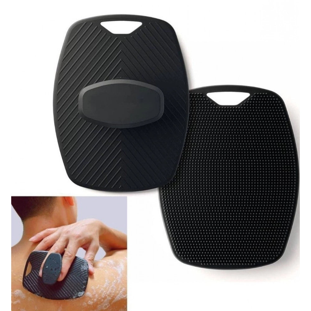 Generic Pack of 2 Silicone Body Scrubber Bath Brush (Black) Secondary image
