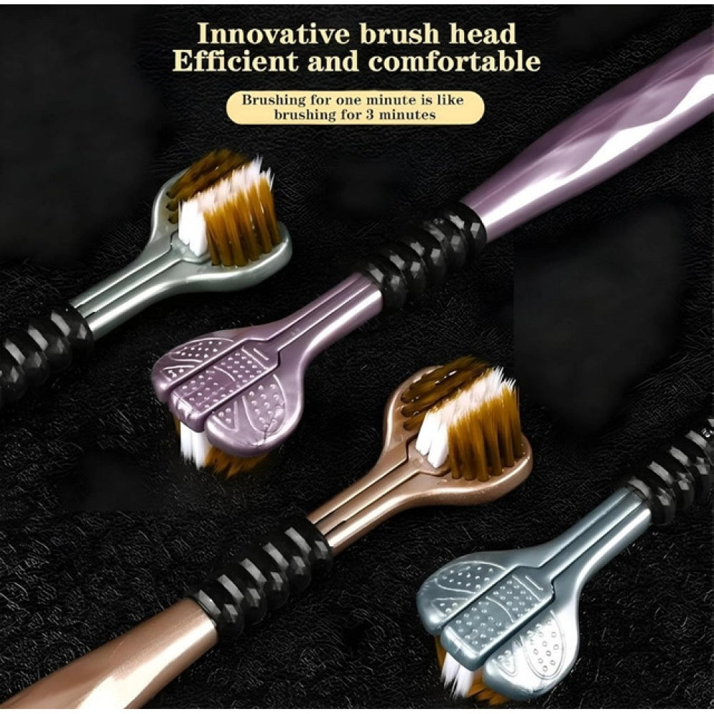 Generic Pack of 10 3 Sided Toothbrush (Multicolor) Secondary image