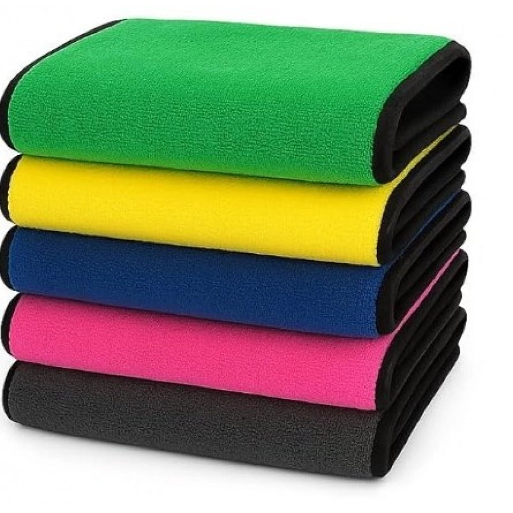 Generic Pack of 3 Microfiber Car Cleaning Towel (Multicolor) Main image