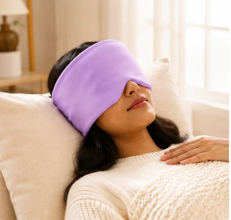 Premium 3D Sleep Eye Mask – Ultra-Soft Light Blocking Sleeping Mask with Comfortable Elastic Strap for Travel, Meditation & Relaxation