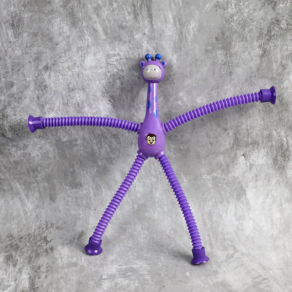Flexible giraffe desk toy and fidget for kids