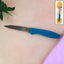 Paring knife with sharp serrated blade for kitchen use