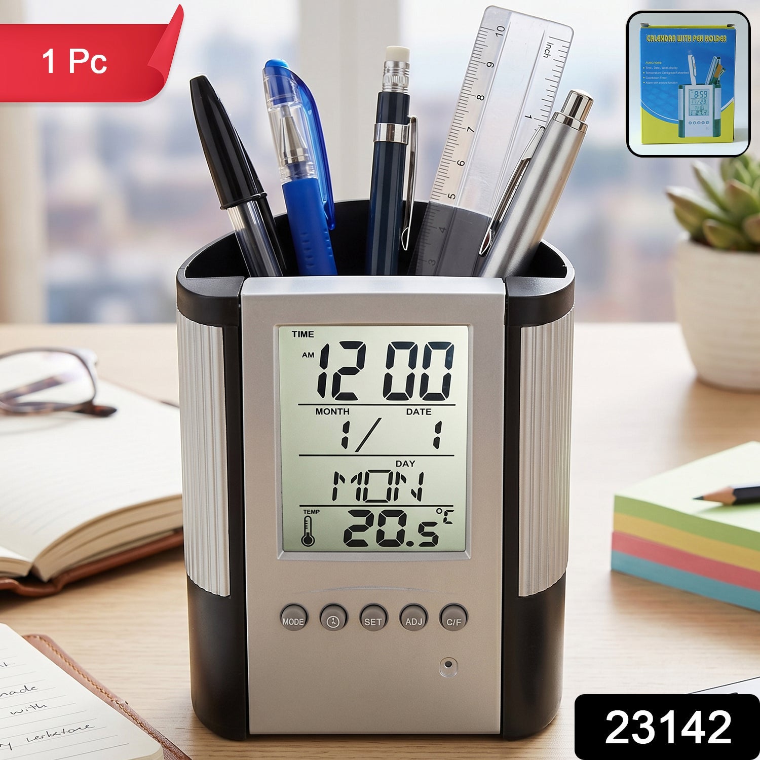 Digital Calendar Desk Clock – Time, Date, Temperature Display Secondary image