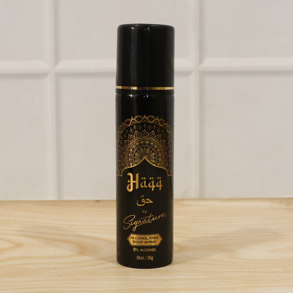 Top view of Signature Haqq alcohol-free body spray