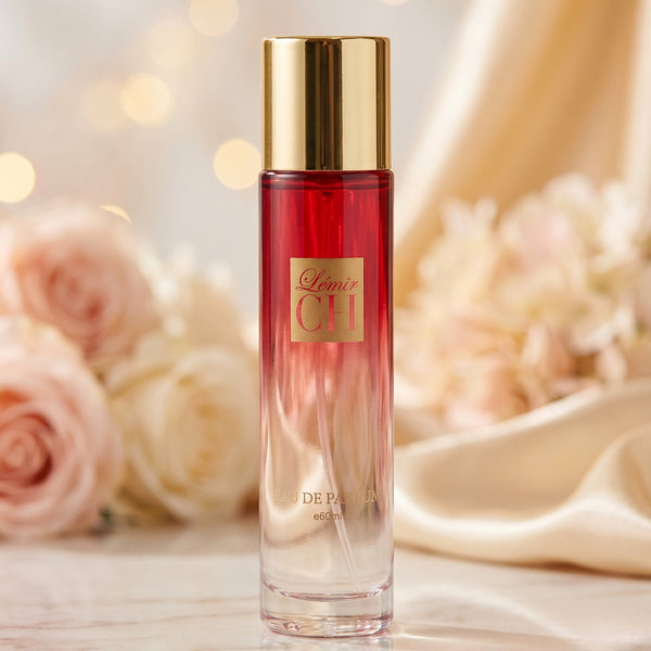 Unisex Eau de Parfum spray with elegant red ombre bottle