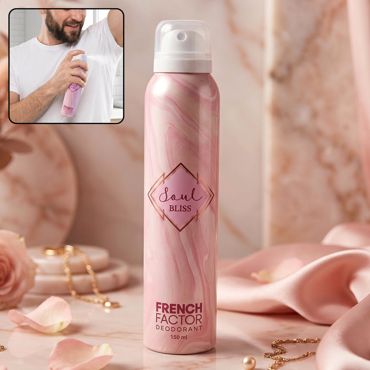 French Factor Soul Bliss deodorant body spray in a 150 ML bottle Main image