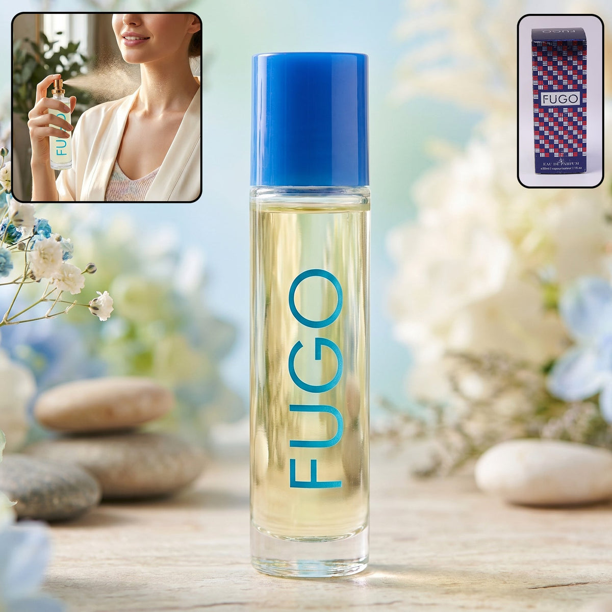 Elegant Fugo Eau de Parfum bottle in stylish packaging Main image