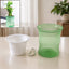 Bamboo-style self-watering plastic flower pot with cotton wick
