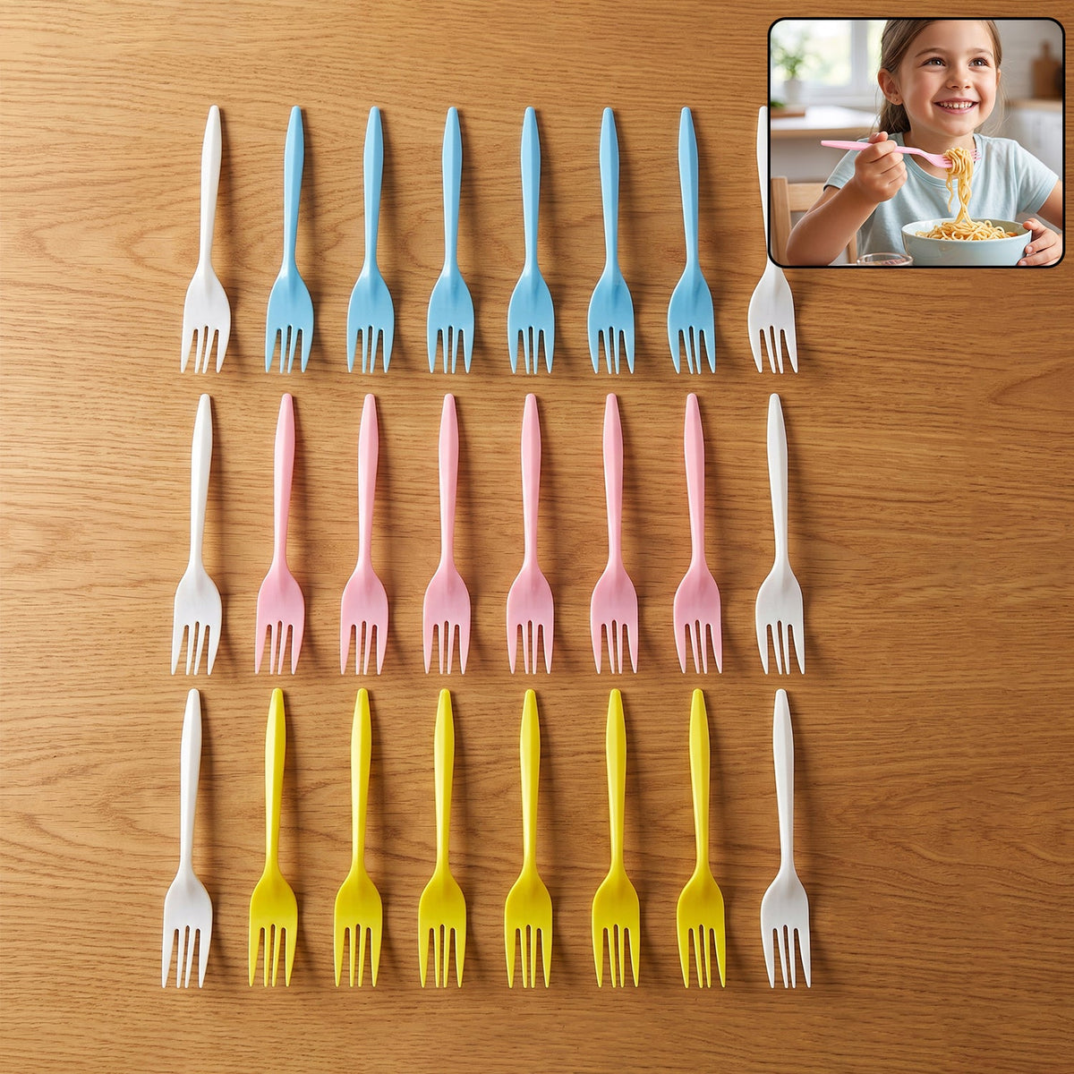 Plastic fork 24 pc set Main image