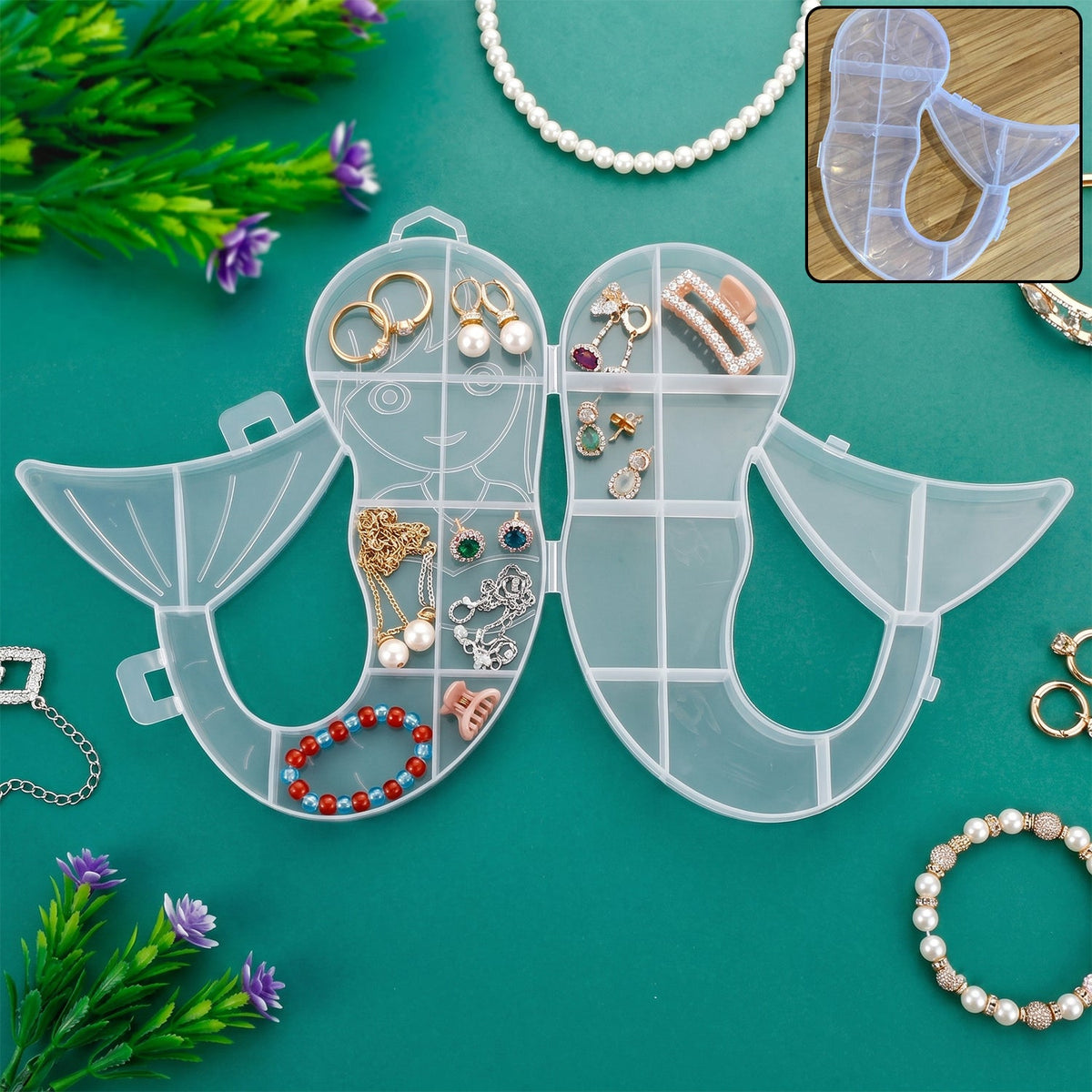 Mermaid shape storage box Main image